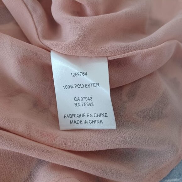 Joie Women’s Floral Sheer Blouse Top S/P – Blush Multicolor Ruffle Neck NWT - Picture 3 of 7